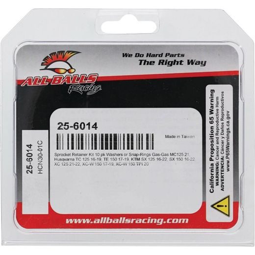 COUNTERSHAFT WASHER ALL BALLS RACING 25-6014 (PACK OF 10)