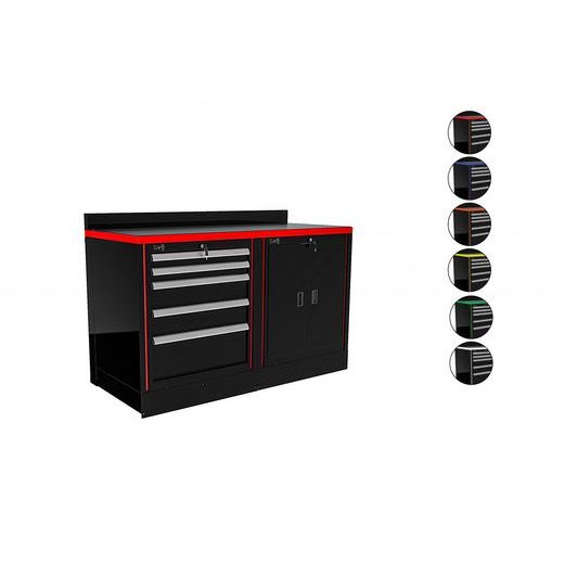 WORKBENCH LV8 EQS16-02.R BLACK AND RED