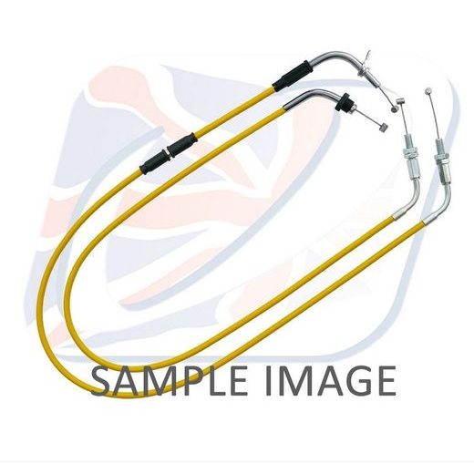 THROTTLE CABLES (PAIR) VENHILL S01-4-117-YE FEATHERLIGHT YELLOW