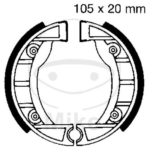 BRAKE SHOE SET EBC 909 INCLUDINGS SPRINGS