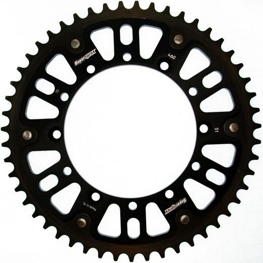 REAR SPROCKET SUPERSPROX STEALTH RST-460:51-BLK ČRNA 51T, 520