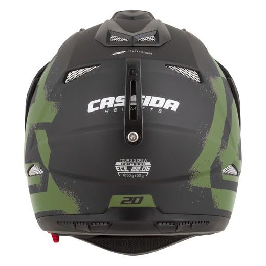 MOTOCROSS HELMET CASSIDA TOUR 2.0 CREW BLACK MATT/ARMY GREEN XS