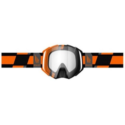 GOGGLE MT HELMETS MX EVO STRIPES BLACK/ORANGE 180402317 ČRNA