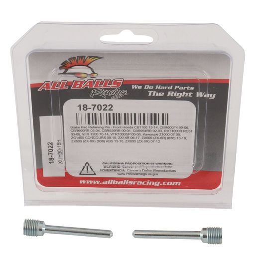 BRAKE PAD RETAINING PIN KIT ALL BALLS RACING BPRPK18-7022