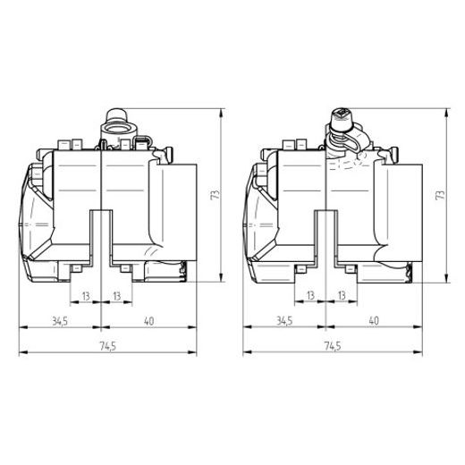 RADIAL BILLET 2-PIECE CALIPER ACCOSSATO PZ011 - DISTANCE 100 MM PISTON IN ALUMINIUM