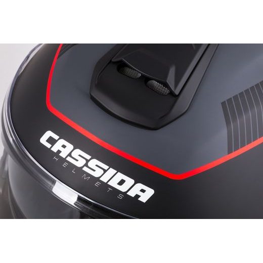 INTEGRALNA ČELADA CASSIDA MODULO 2.1 PROFILE BLACK MATT/GREY/RED 2XL