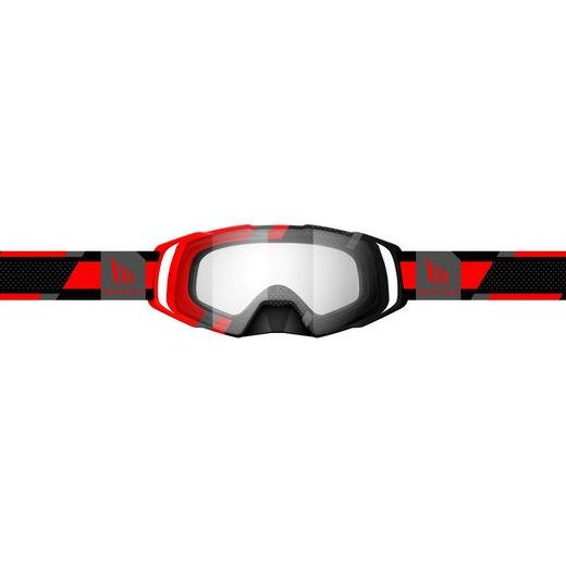 GOGGLE MT HELMETS MX EVO STRIPES BLACK/RED 180402315 ČRNA