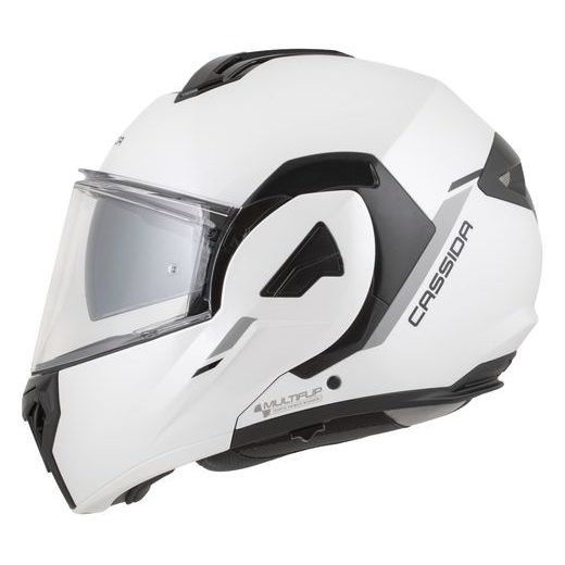 INTEGRALNA ČELADA CASSIDA MULTIFLIP SOLID BLACKOUT PEARL WHITE/BLACK 2XL