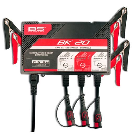 3 CHANNELS BANK BS-BATTERY BK20 (SUITABLE ALSO FOR LITHIUM) 12V 2A