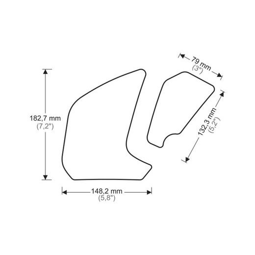 TANK SIDE PROTECTORS PUIG ANTI-SLIP 20089N ČRNA
