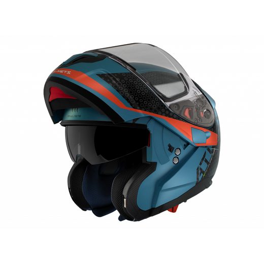 HELMET MT HELMETS ATOM SV MATT BLUE L