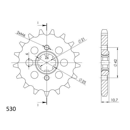 SPREDNJI VERIŽNIK SUPERSPROX CST-338:17 17T, 530