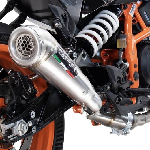 SLIP-ON EXHAUST GPR POWERCONE EVO E4.HU.47.CAT.PCEV BRUSHED STAINLESS STEEL INCLUDING REMOVABLE DB KILLER, LINK PIPE AND CATALYST