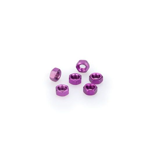NUTS PUIG ANODIZED 0763L VIOLET M5 (6PCS)