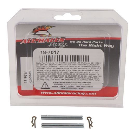 BRAKE PAD RETAINING PIN KIT ALL BALLS RACING BPRPK18-7017