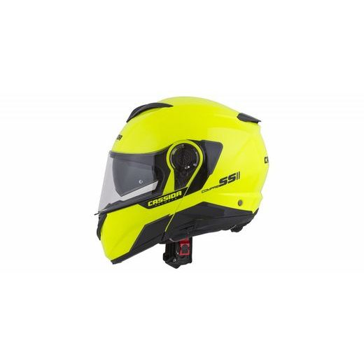 FULL FACE HELMET CASSIDA COMPRESS 2.0 REFRACTION YELLOW FLUO / BLACK / GREY XS