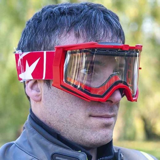 GOGGLES ARIETE 8K ENDURO 14960-ERR DOUBLE CLEAR LENS RDEČ