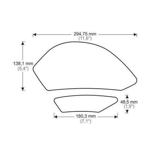 TANK SIDE PROTECTORS PUIG ANTI-SLIP 20080N ČRNA