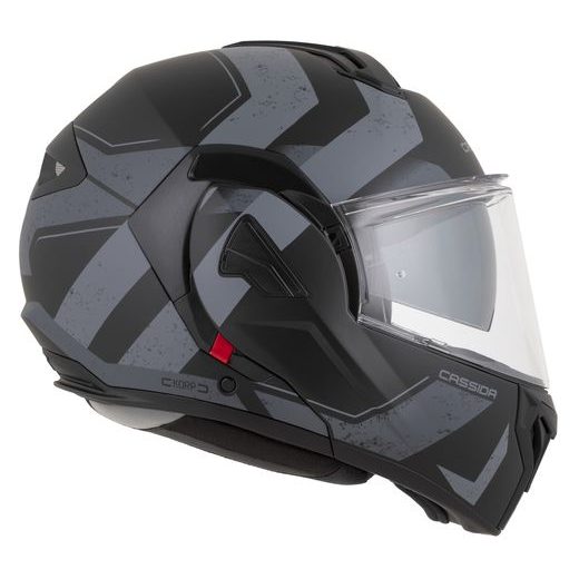 INTEGRALNA ČELADA CASSIDA MULTIFLIP KORP BLACK MATT/DARK GRAY/GRAY XS