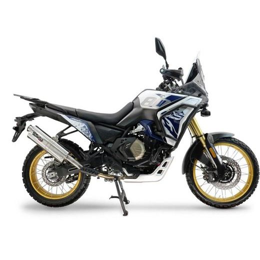 SLIP-ON EXHAUST GPR TRIOVAL VO.9.TRI POLISHED STAINLESS STEEL INCLUDING REMOVABLE DB KILLER AND LINK PIPE