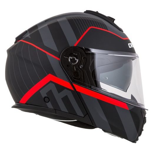 INTEGRALNA ČELADA CASSIDA MODULO 2.1 PROFILE BLACK MATT/GREY/RED 2XL