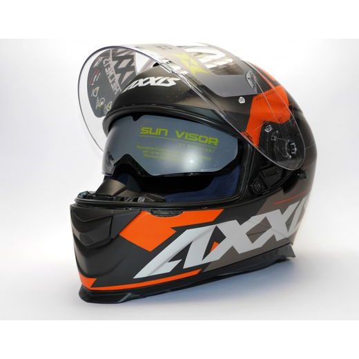 FULL FACE HELMET AXXIS EAGLE SV DIAGON D4 MATT ORANGE XS