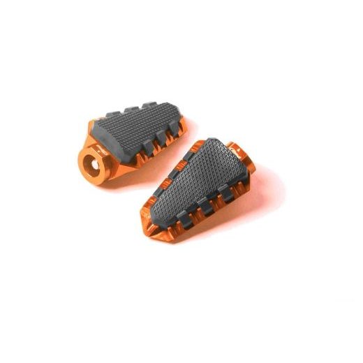 FOOTPEGS WITHOUT ADAPTERS PUIG TRAIL 7319T ORANŽNA WITH RUBBER