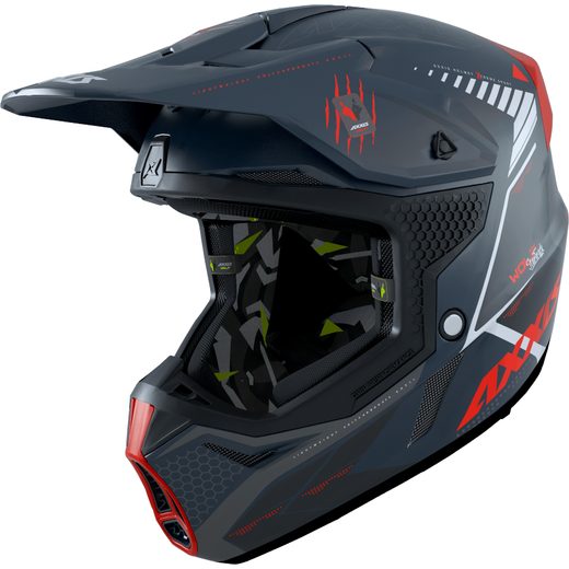 MX ČELADA AXXIS WOLF ABS STAR TRACK B5 RED MATT XS