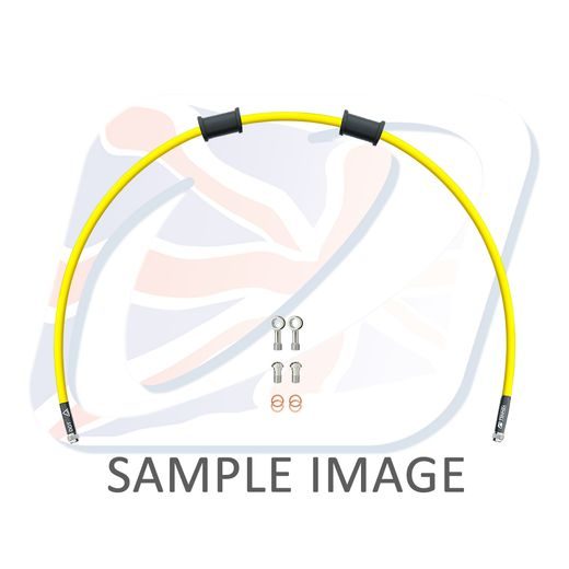SET ZADNJIH ZAVORNIH CEVI VENHILL POWERHOSEPLUS TRI-9003RS-YE (1 CEV V KOMPLETU) YELLOW HOSES, STAINLESS STEEL FITTINGS