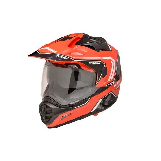 TOURING HELMET CASSIDA TOUR GLOBE BLACK/ RED NEON/ WHITE L