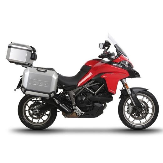 KOMPLET ALUMINIJASTIH KOVČKOV Z NOSILCI IN PLOŠČO SHAD TERRA, 48L ZADNJI KOVČEK IN 47L STRANSKI KOVČKI SHAD DUCATI MULTISTRADA 950 / 1200 / 1260