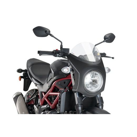 WINDSHIELD PUIG RETRO SEMI-FAIRING 3170W CLEAR CARBON LOOK