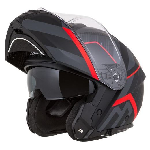 INTEGRALNA ČELADA CASSIDA MODULO 2.1 PROFILE BLACK MATT/GREY/RED XS