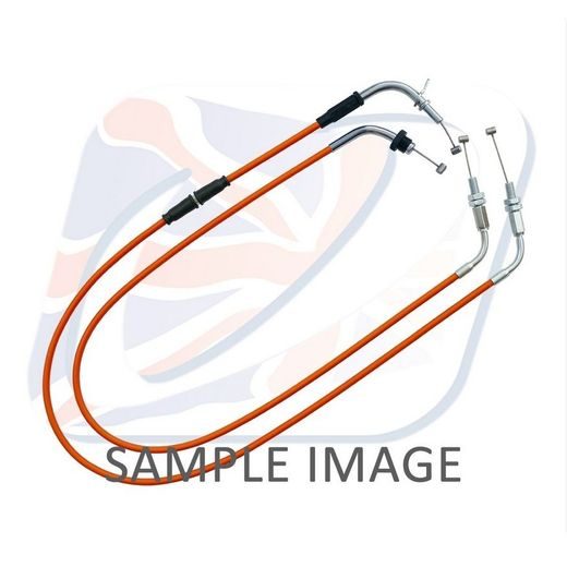 THROTTLE CABLES (PAIR) VENHILL S01-4-117-OR FEATHERLIGHT ORANŽNA