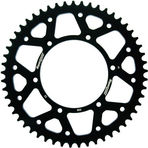 REAR ALU SPROCKET SUPERSPROX RAL-808:53-BLK ČRNA 53T, 520