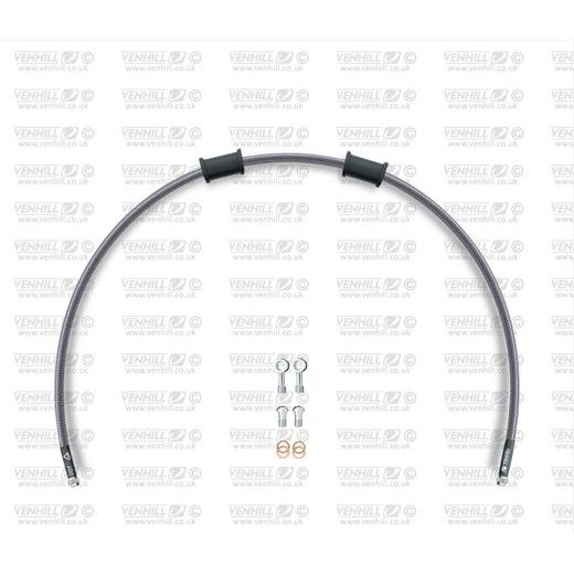SET ZADNJIH ZAVORNIH CEVI VENHILL POWERHOSEPLUS SUZ-10003R (1 CEV V KOMPLETU) CLEAR HOSES, CHROMED FITTINGS