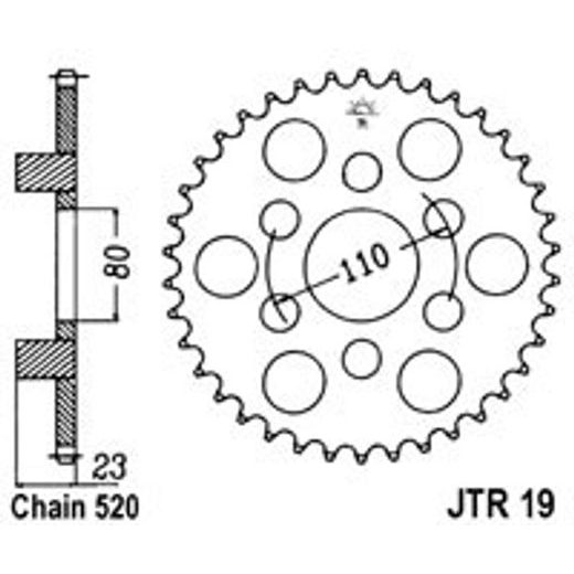 ZADNJI VERIŽNIK (ZOBNIK) JT JTR 19-37 37T, 520