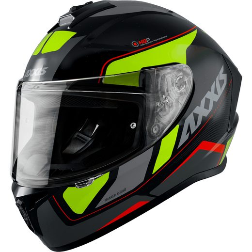 FULL FACE HELMET AXXIS DRAKEN ABS WIND B3 GLOSS FLUOR YELLOW XS