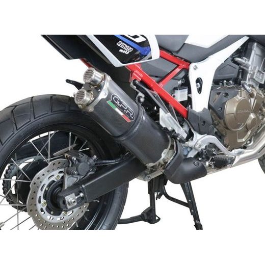 SLIP-ON EXHAUST GPR DUAL POPPY E5.H.275.1.DUAL.PO CARBON LOOK INCLUDING REMOVABLE DB KILLER AND LINK PIPE