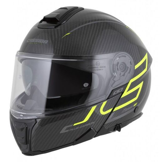 INTEGRALNA ČELADA CASSIDA MODULO 2.1 PLUS CARBON GLOSS CARBON/YELLOW FLUO/REFLECTIVE SILVER/BLACK M