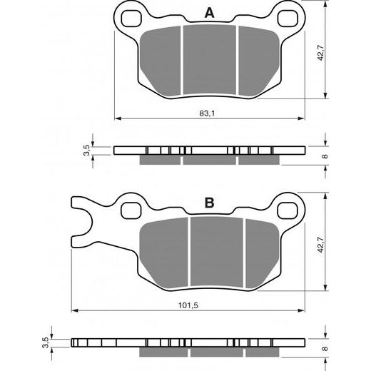 ZAVORNE OBLOGE GOLDFREN 375 S33 OFF-ROAD REAR