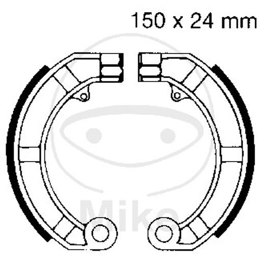 BRAKE SHOE SET EBC V903 VZMETI NISO PRILOŽENE