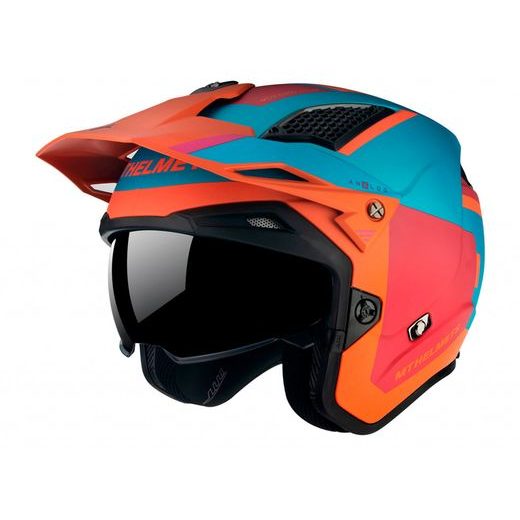 TRIAL HELMET MT HELMETS DISTRICT SV S ANALOG D24 MATT FLUOR ORANGE L
