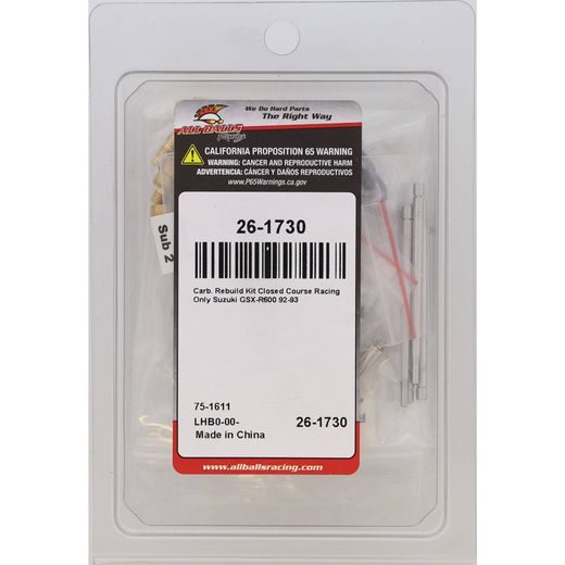 CARBURETOR REBUILD KIT ALL BALLS RACING CARK26-1730