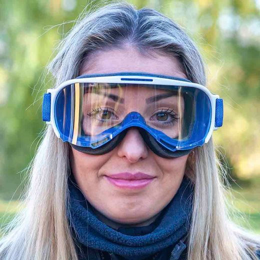 GOGGLES ARIETE WABI 14980-ABA CLEAR LENS WHITE / BLUE