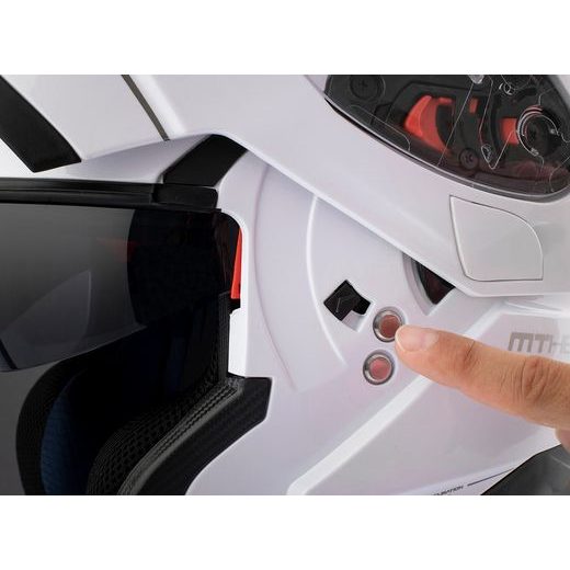 PREKLOPNA ČELADA MT HELMETS ATOM 2 SV BAST A6 MATT WHITE L