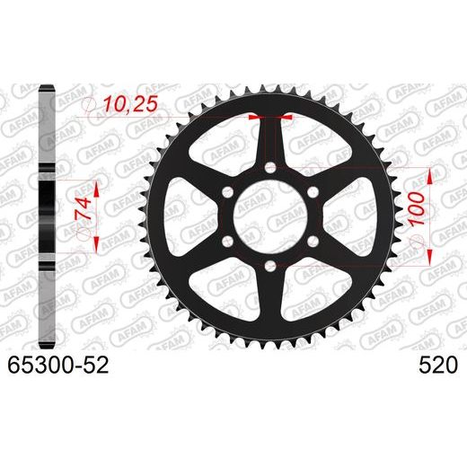 ZADNJI VERIŽNIK (ZOBNIK) AFAM 65300-52 52T, 520