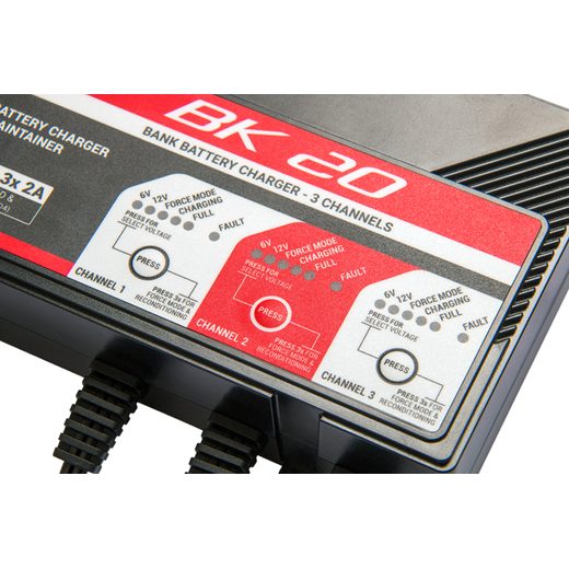 3 CHANNELS BANK BS-BATTERY BK20 (SUITABLE ALSO FOR LITHIUM) 12V 2A