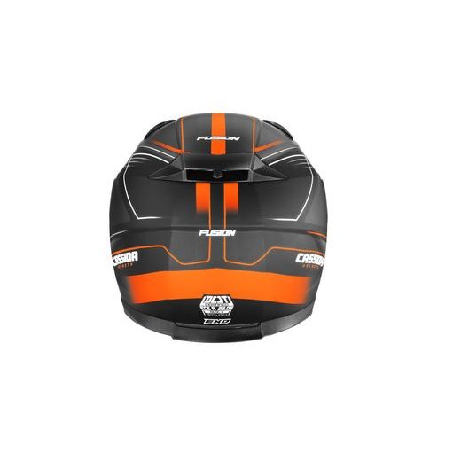 INTEGRALNA ČELADA CASSIDA APEX FUSION BLACK MATT/ ORANGE/ WHITE L