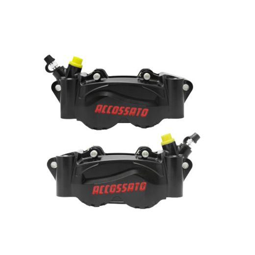 RADIAL BILLET 2-PIECE CALIPER ACCOSSATO PZ011 - DISTANCE 100 MM PISTON IN ALUMINIUM